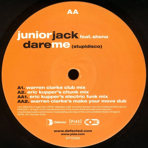 Junior Jack Feat. Shena – Dare Me (Stupidisco) VG